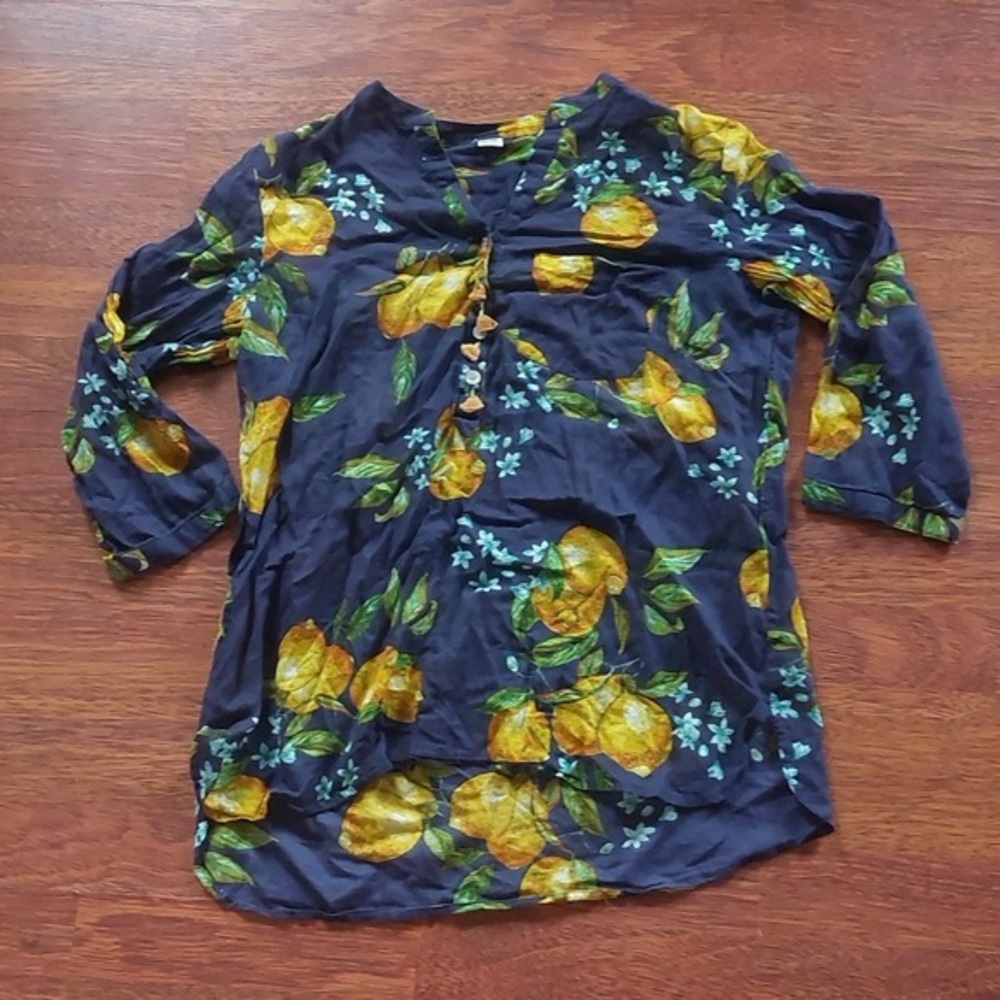 Lemon print blouse